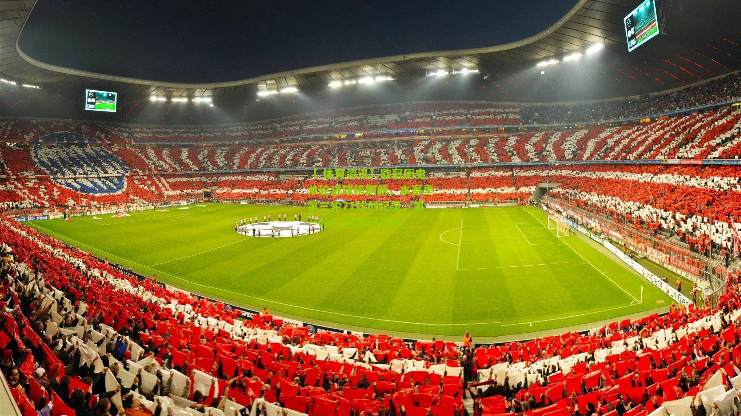 欧冠历史单轮进球榜刷新，本赛季第三轮71球创纪录，第一轮67球紧随其后